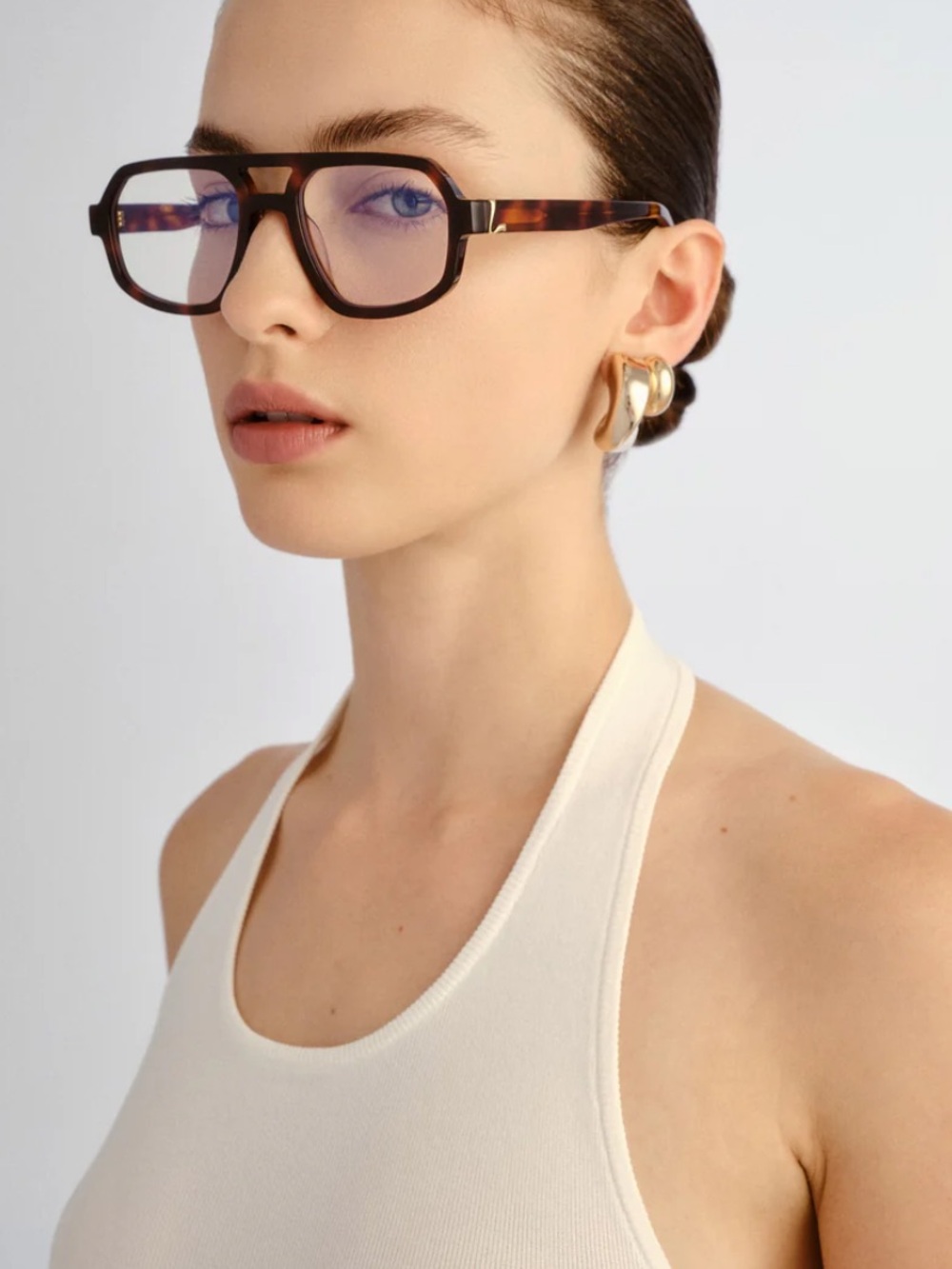 Tortoiseshell Square Frame Women's Eyeglasses